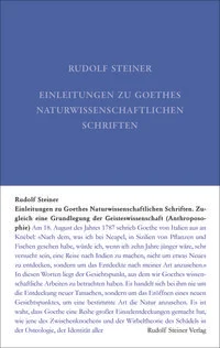 Einleitungen zu Goethes Naturwissenschaftlichen Schriften