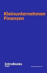Kleinunternehmen Finanzen