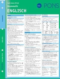 PONS Grammatik auf einen Blick. Englisch